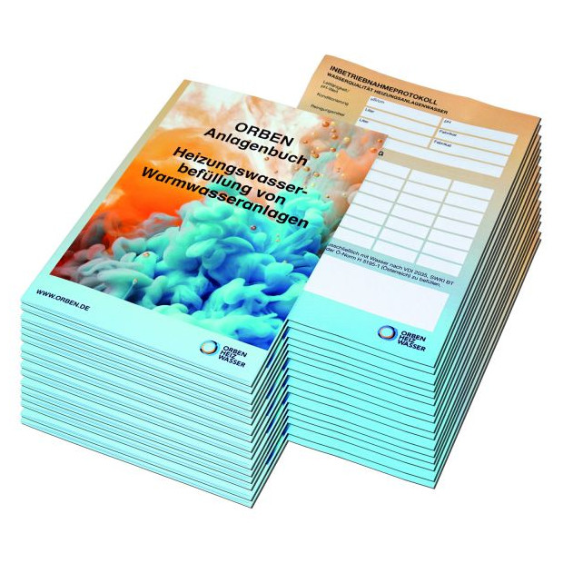 ORBEN Heizungswasseraufbereitung DOKU-SET 100 St Anlagenbuch Aufkleber VDI 2035 90090027