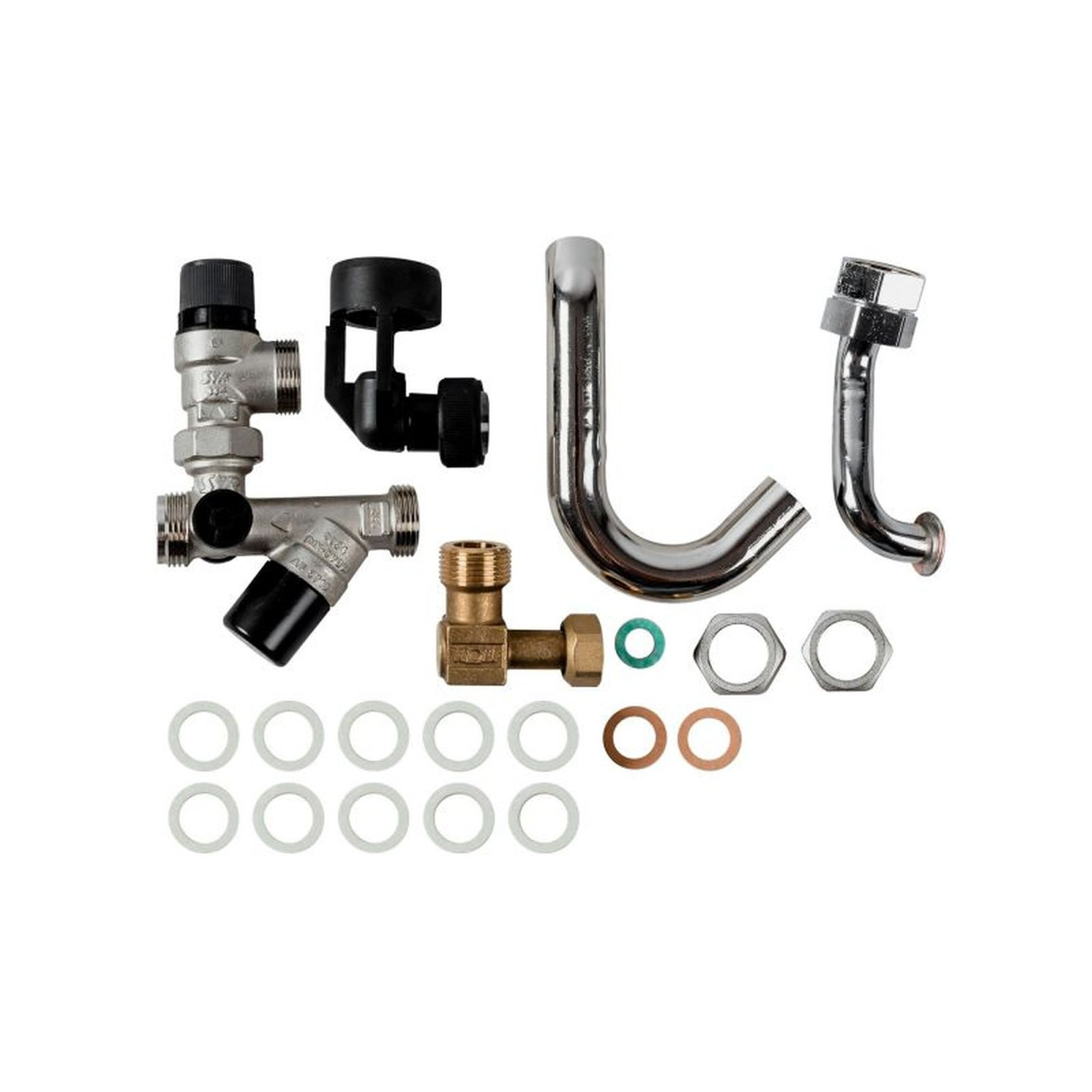 WOLF Anschluss-Set Trinkwasser CGW-2 ohne Druckminderer Aufputz Sicherheitsgruppe Verrohrung 1/2 Zoll 8610476