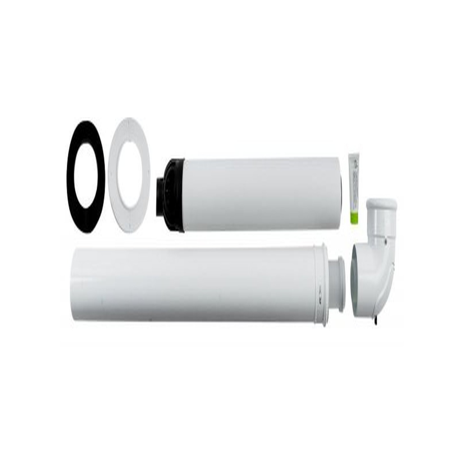 Wolf Luft Abgasführung C13x DN60/100 waagerecht weiß konzentrisch raumluftunabhängig steckbar 2651749