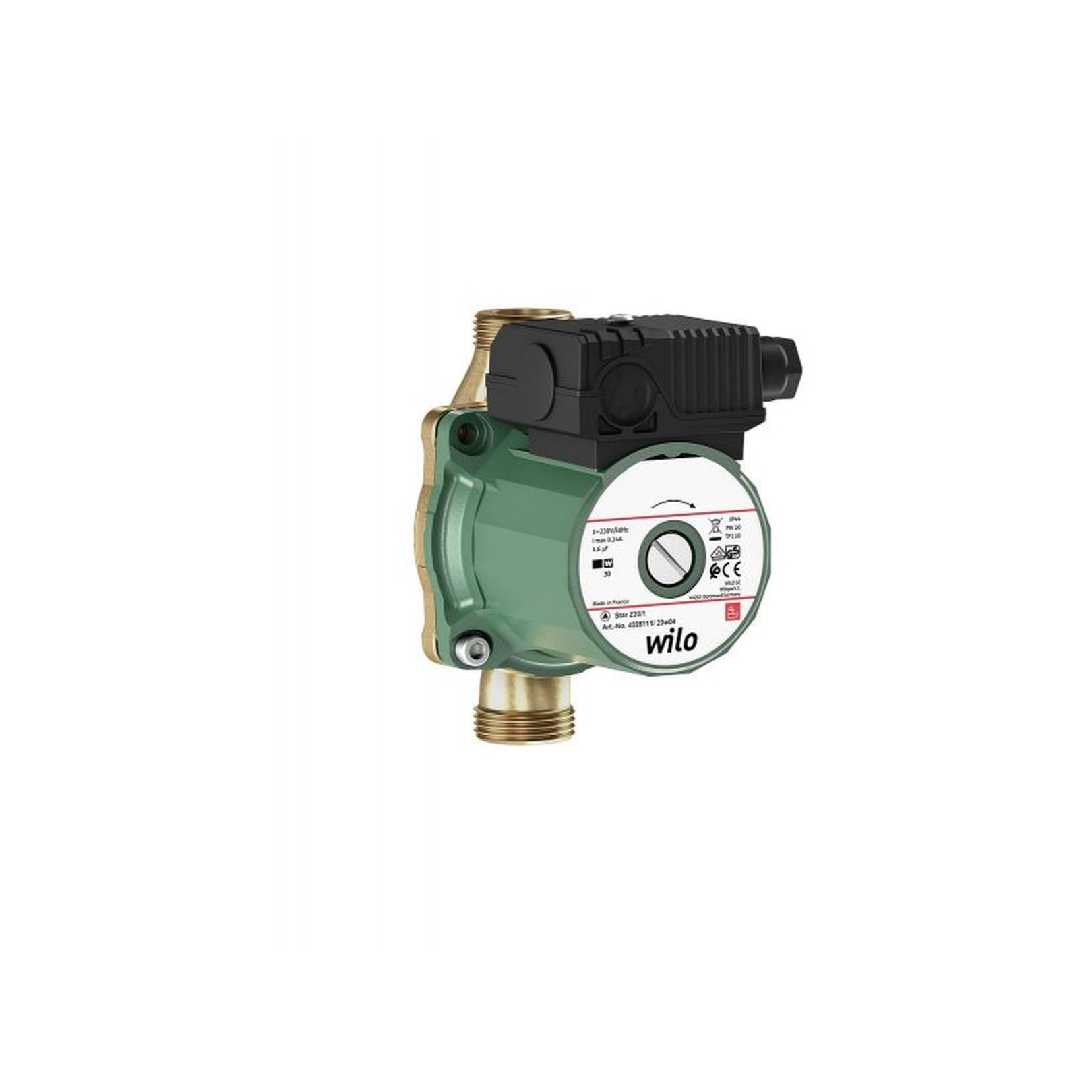 Wilo Nassläuferpumpe Star-Z 20/1 Rp1/2 230V 38W Bronze 4028111