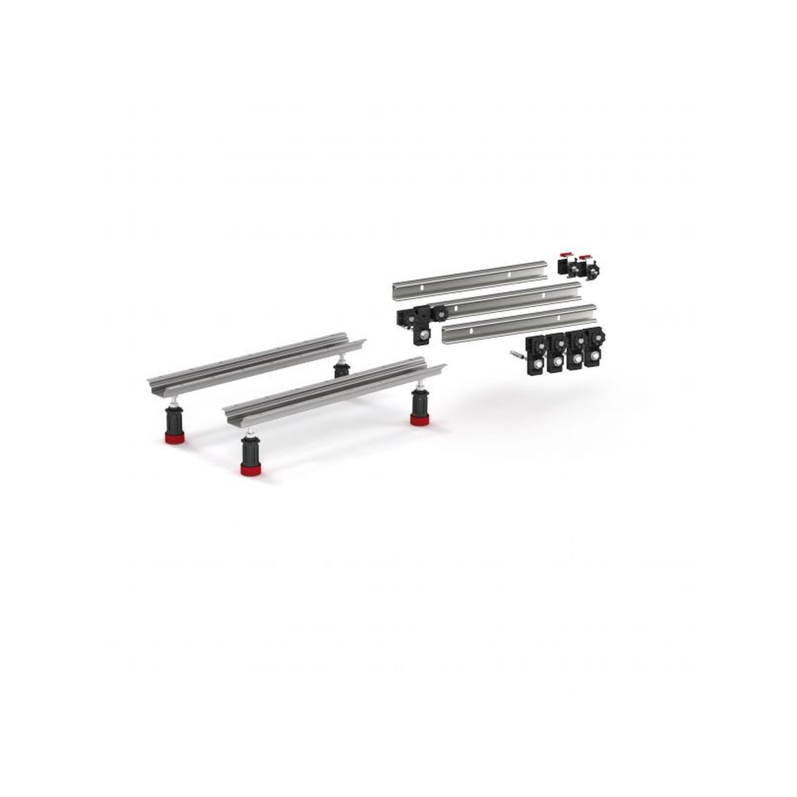 MEPA Badewannenfuss WA Plus höhenverstellbar Stahl schallgedämmt Traversen 550x85x25mm Schraubfüße 100039