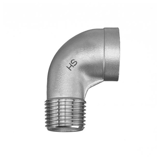 SCHMIDT HERMANN Edelstahl Gewindefitting Winkel 90 Grad 1-2 Zoll Innen-Aussengewinde V4A 28092003