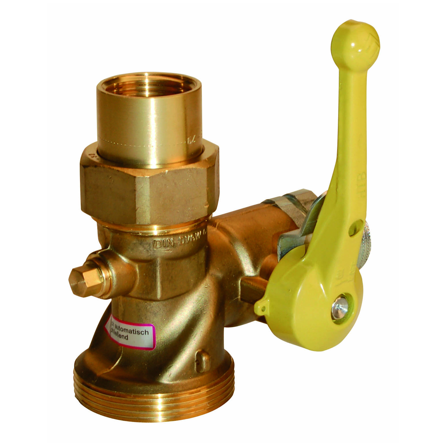 Aalberts Gas-Kugelhahn 5520.25 DN25 abschliessbar Prüfschraube DVGW 0048121