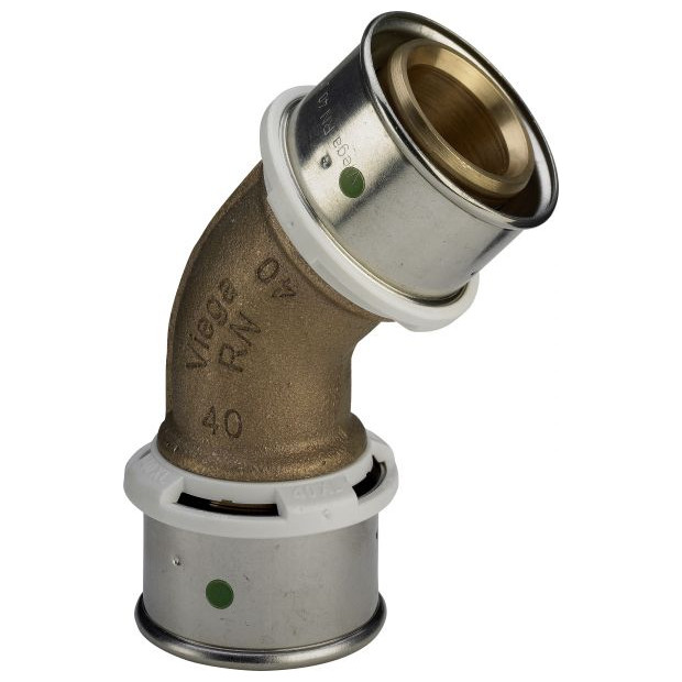 Viega Rotguss Winkelkupplung Sanfix P 2126 45Grad 63mm Pressfitting SC-Contur 575090