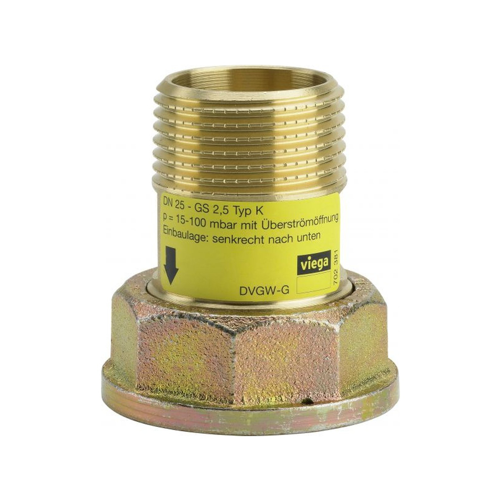 Viega Gasströmungswächter 2649S 1-Zoll R 1-1-4-Zoll G 4-0cbm HTB 618834