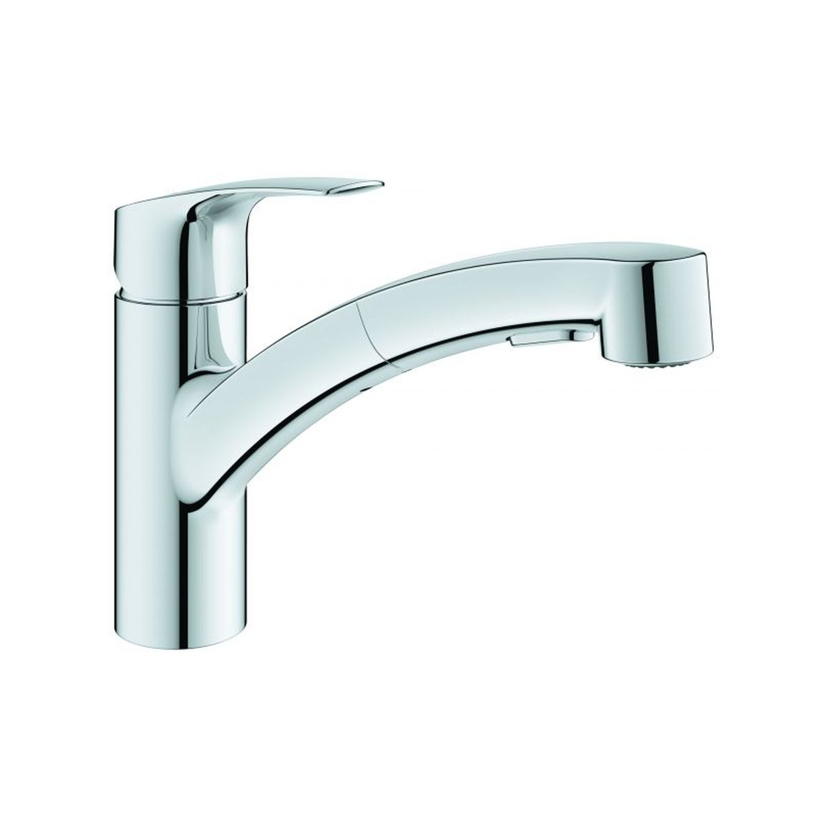 GROHE Spültischmischer Eurosmart Einhebel herausziehbare Dual-Brause chrom 90 Grad Schwenkauslauf 30305001