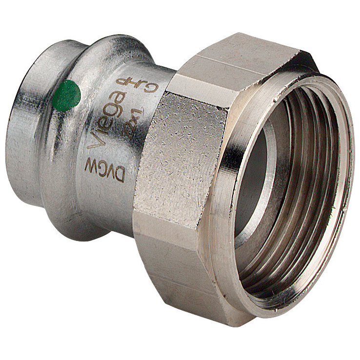 Viega Sanpress Inox 2363 Anschlussverschraubung 54x21-2 IG flachdichtend Edelstahl 437992