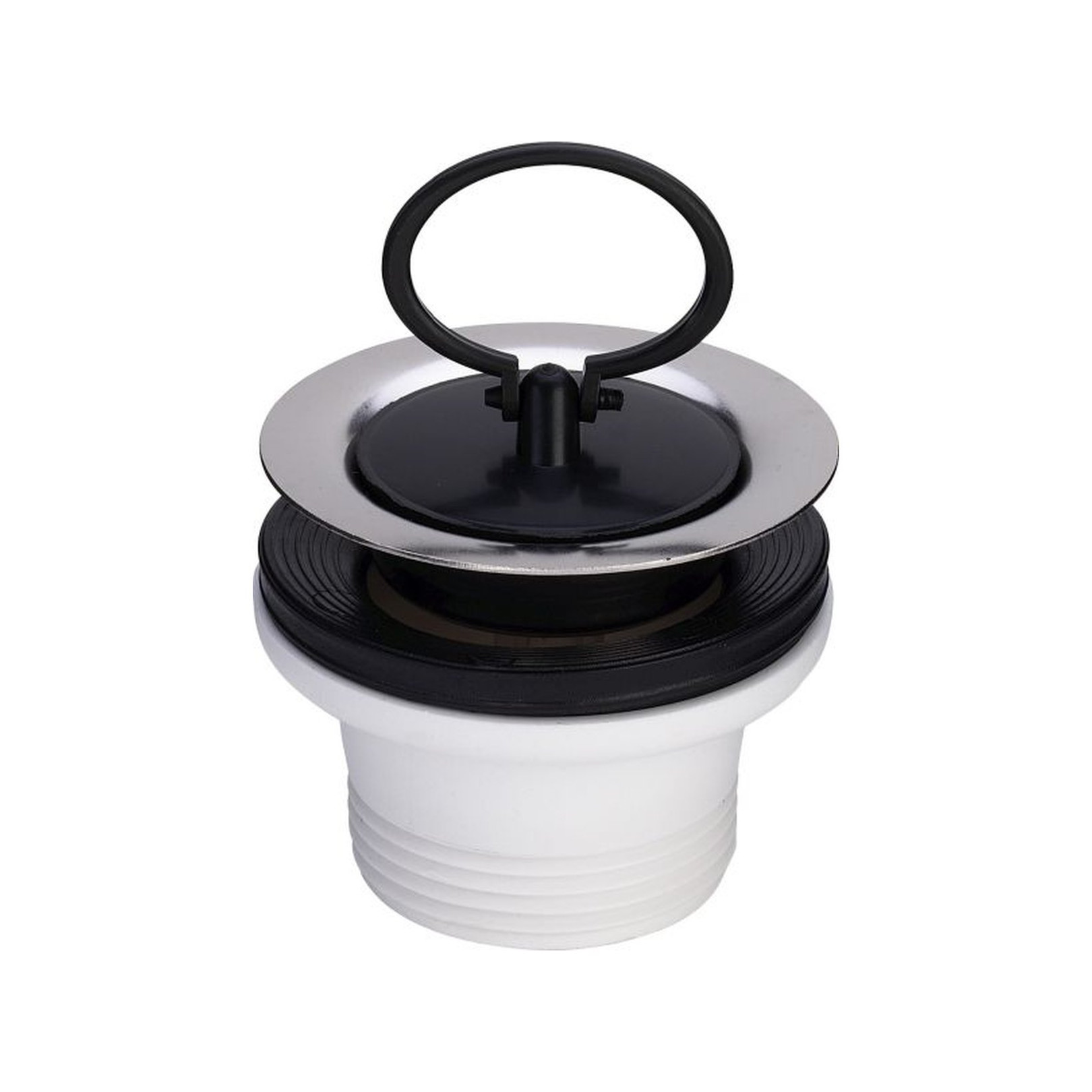 Viega Ablaufventil G 1 1/2 x 70 mm Kunststoff weiß Aufbauhöhe 40 mm Edelstahl Ventiloberteil 101961