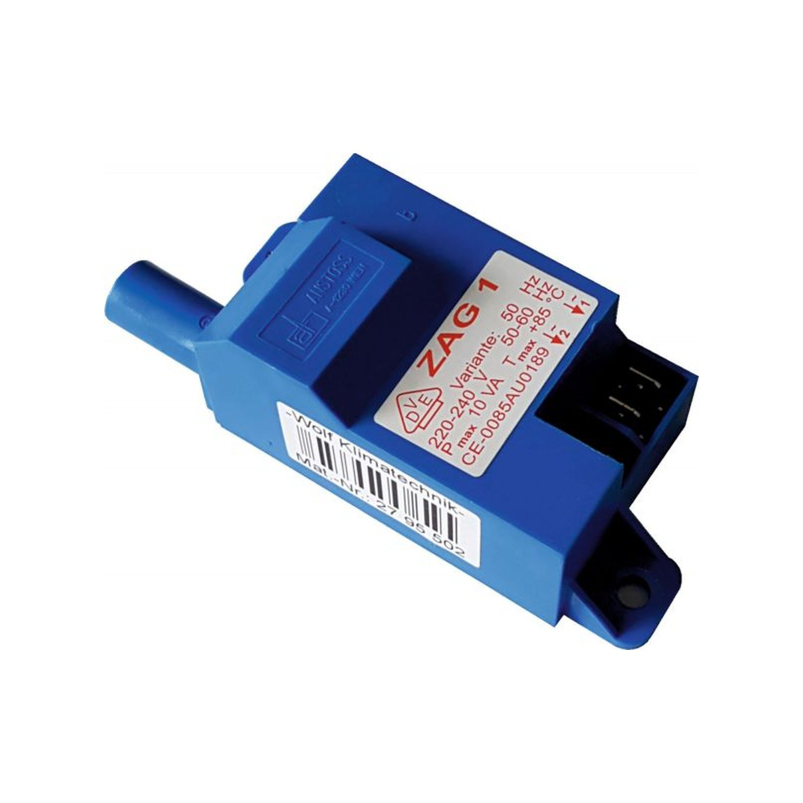 WOLF Zündtrafo 50HZ Ersatz 8602259 2795502 Gasthermen Brennwertkessel 279550299