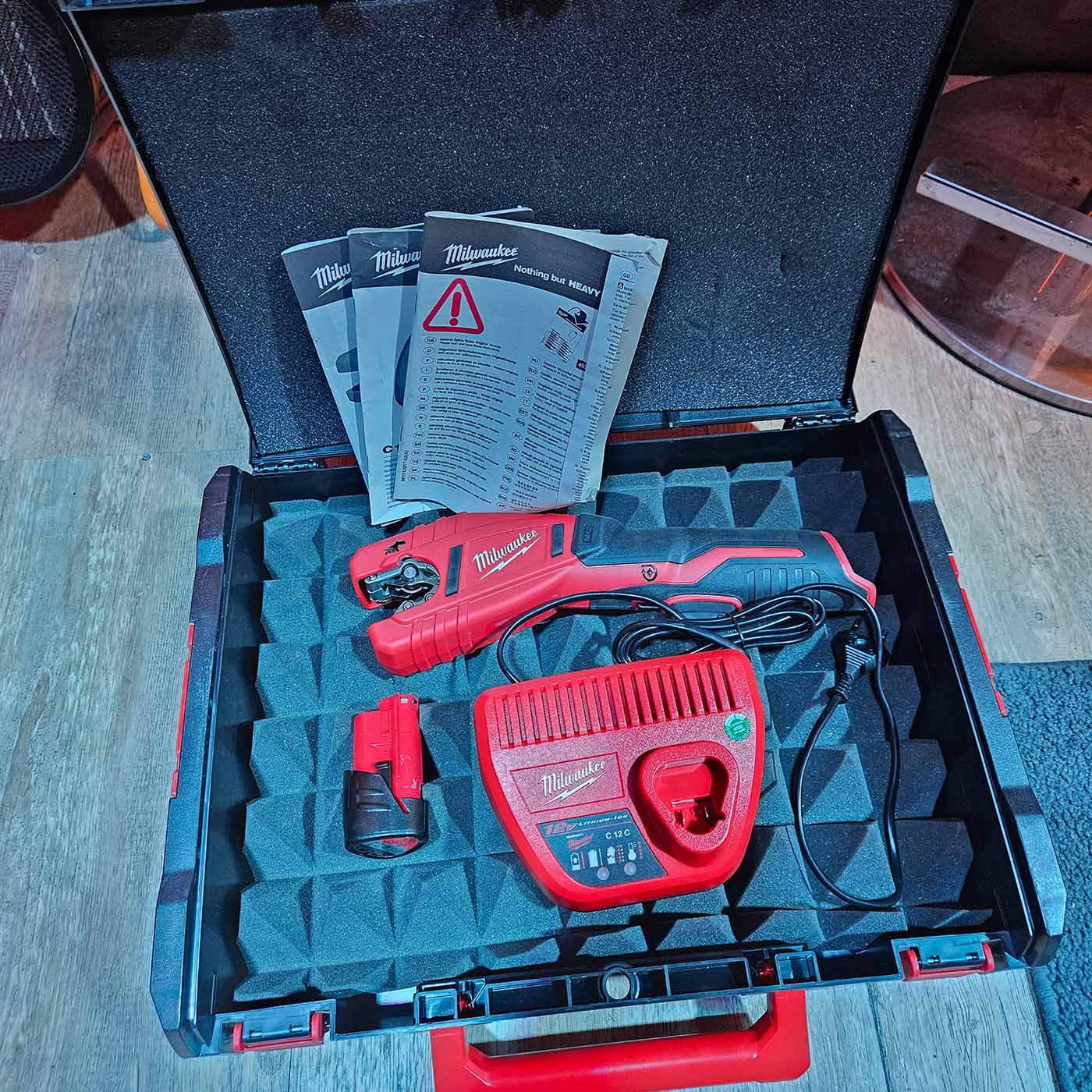 Gebraucht C12PC Set Rohrschneider Kupfer bis 28mm+Akku+Ladegerät+Case
