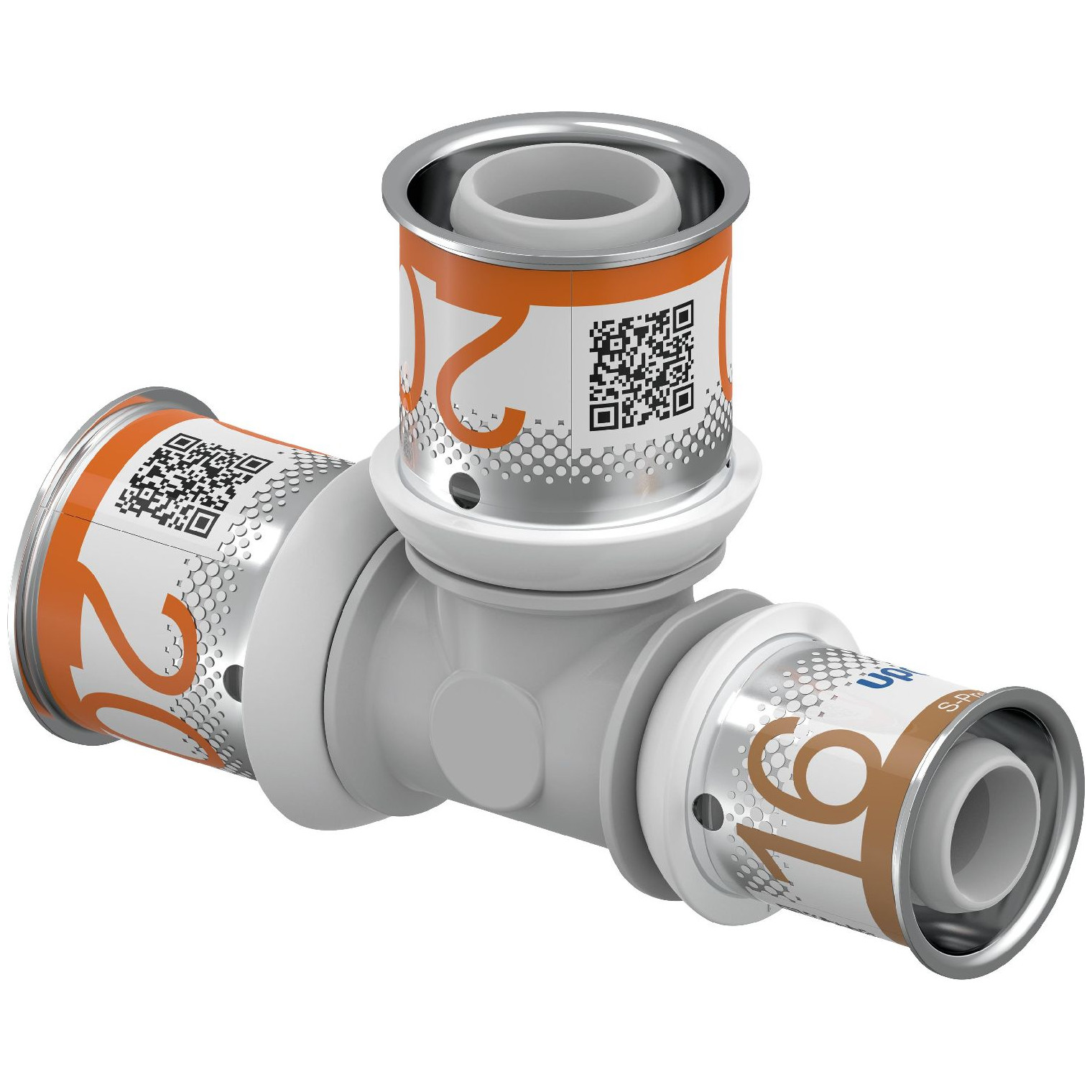 Uponor S-Press PLUS T-Stück reduziert PPSU 20x20x16mm Pressfitting DVGW zertifiziert 1039951