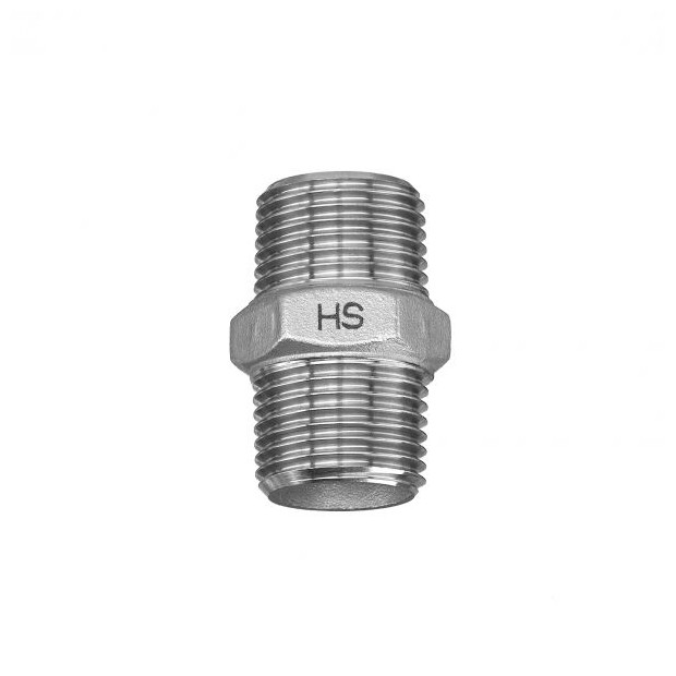 SCHMIDT HERMANN Edelstahl Doppelnippel 3-4 Zoll V4A Gewindefitting 28280004