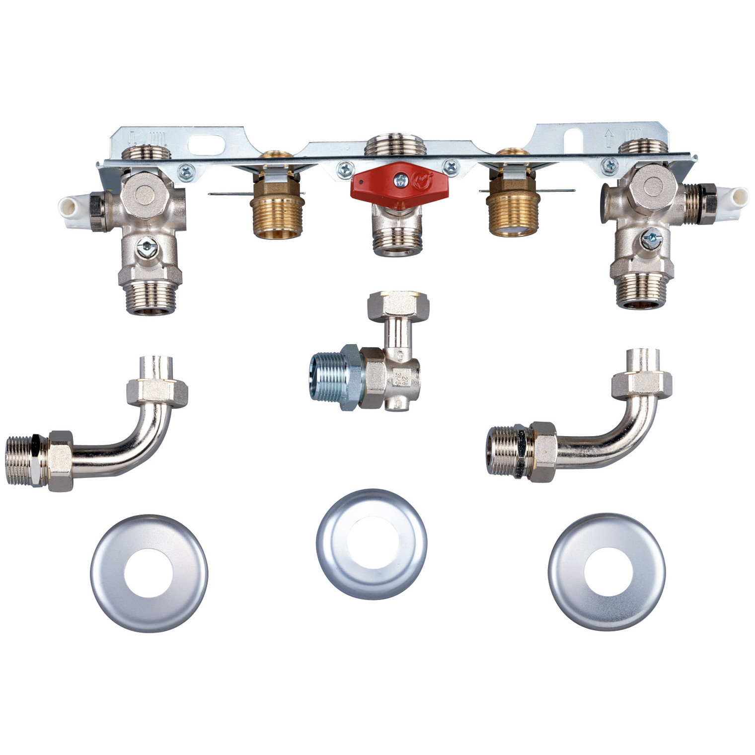 Bosch Montageanschlussplatte Unterputz Nr. 994 Speicheranschluss Wartungshähne Gashahn Rückflussverhinderer 7719002375