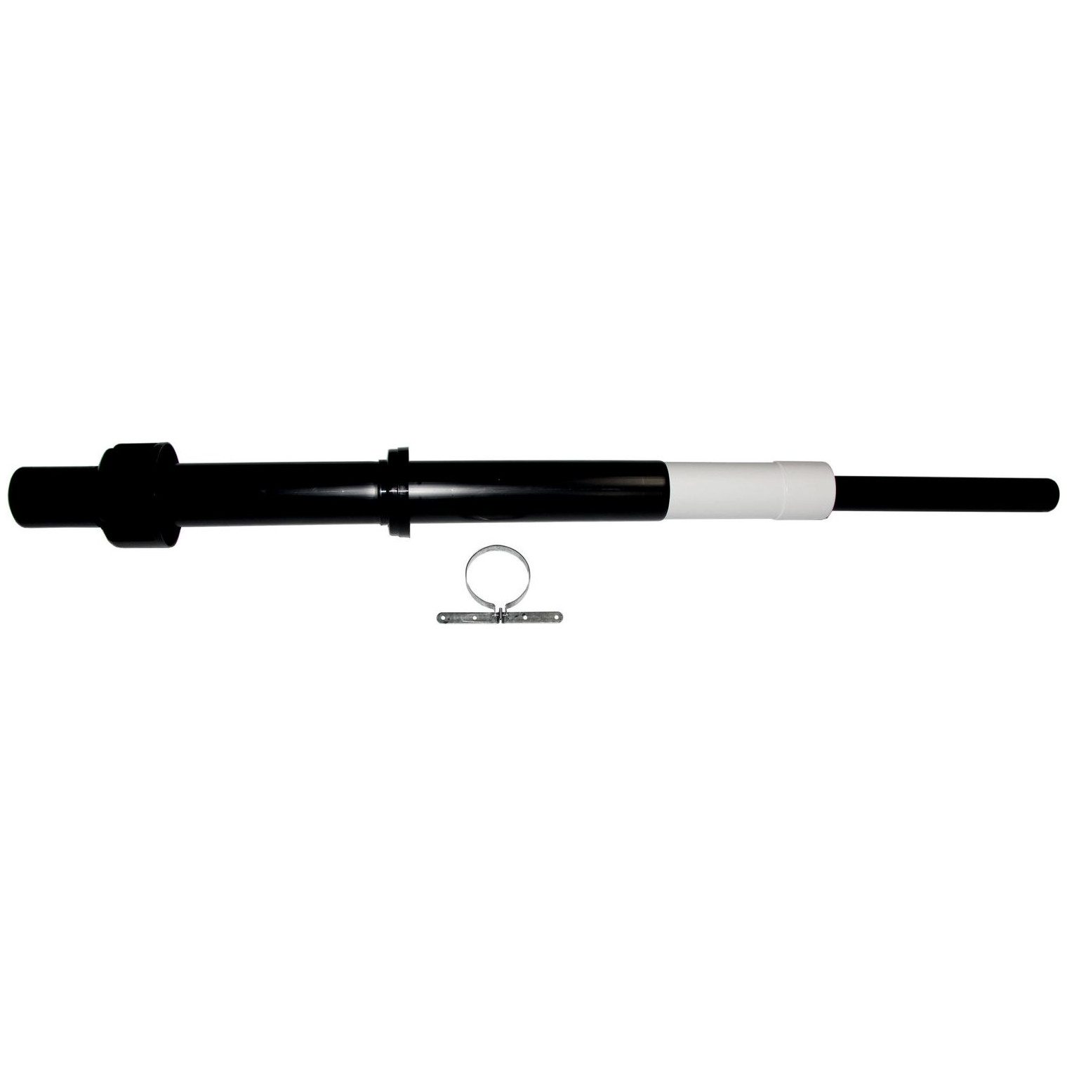 WOLF Luft-Abgasführung C33x DN60/100 senkrecht Schräg Flachdach 1200-1700mm PP schwarz 2651703
