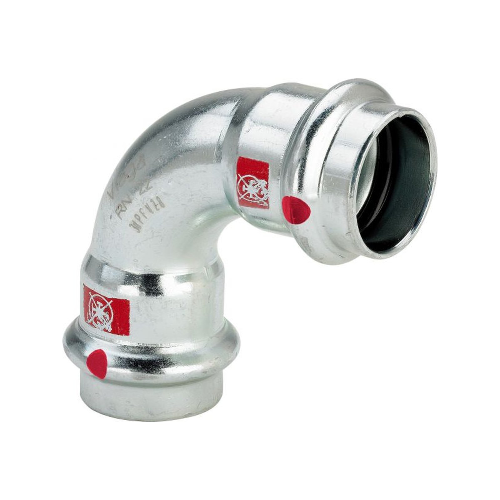 Viega Bogen Prestabo 558178 42 mm 90Grad Stahl unlegiert verzinkt Pressanschluss SC-Contur EPDM-Dichtelemente