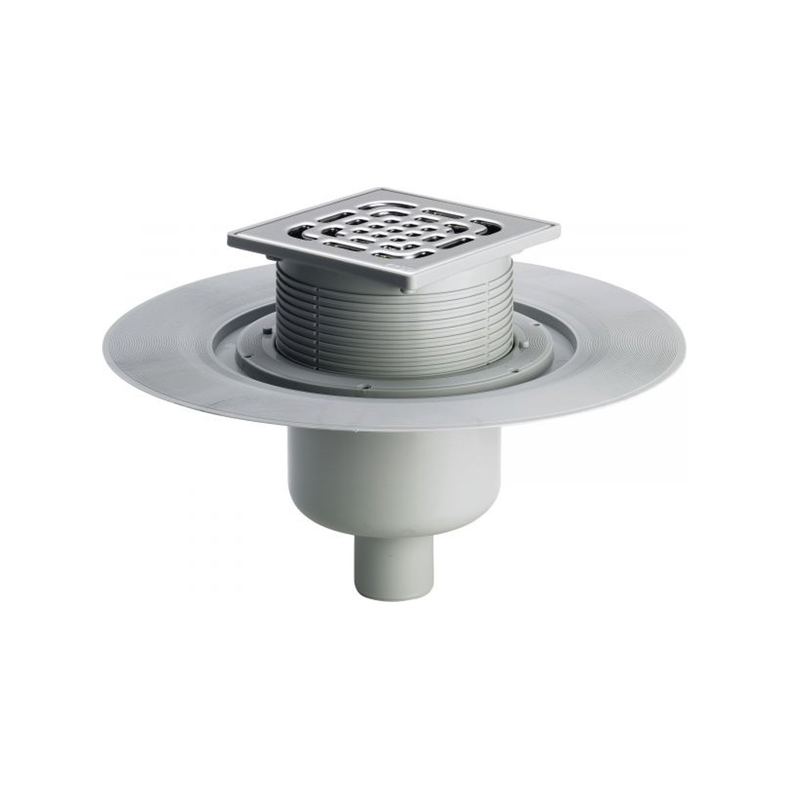 Viega Bodenablauf Advantix 4951.1 DN 50 Edelstahlrost 15x15 cm senkrechter Ablaufstutzen 557188