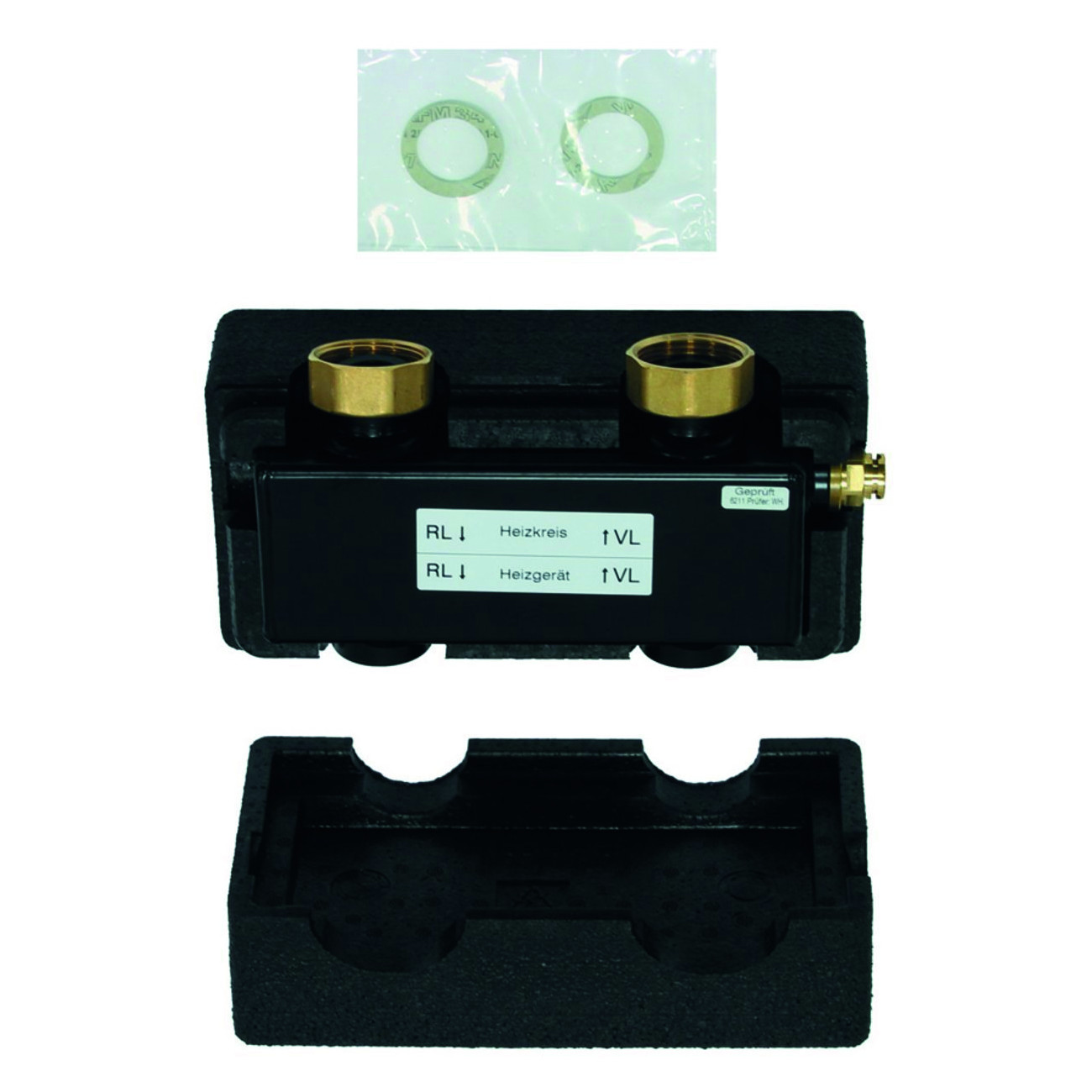 Vaillant hydraulische Weiche WH 27 quer 2 m3/h Rp 1 Wärmedämmung 306727