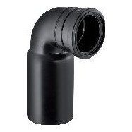 Geberit PE Anschlussbogen 90Grad Wand-WC d90 90mm EPDM-Dichtung 366061161