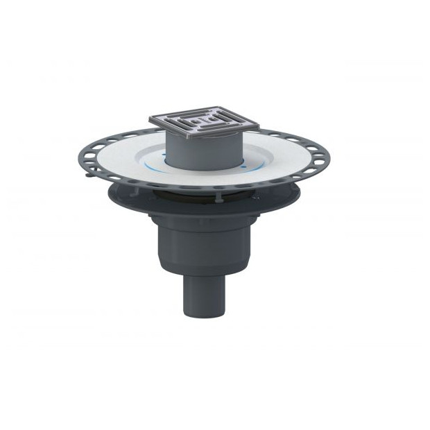 DALLMER Bodenablauf 40VC DN50 Edelstahlrahmen senkrecht Hoehenverstellbar 513182