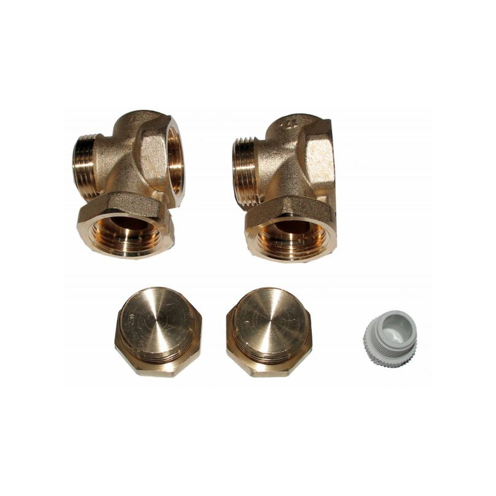 WOLF Anschluss-Set TopSon F3-1 F3-1Q CFK-1 Kollektorfeld Spezialgussarmaturen 3/4 Zoll Abschlussstopfen 2482410