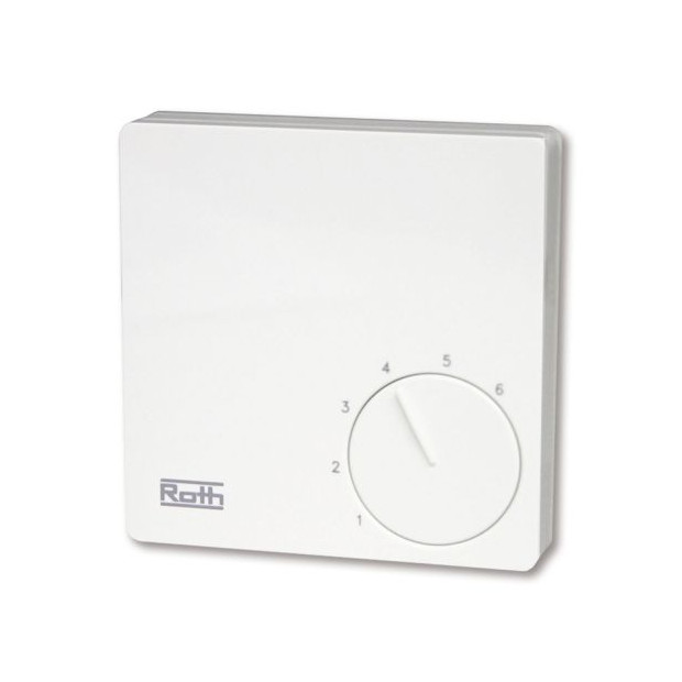 Roth Raumthermostat Basicline H/C 230V Heizen Kühlen LED 1135007406