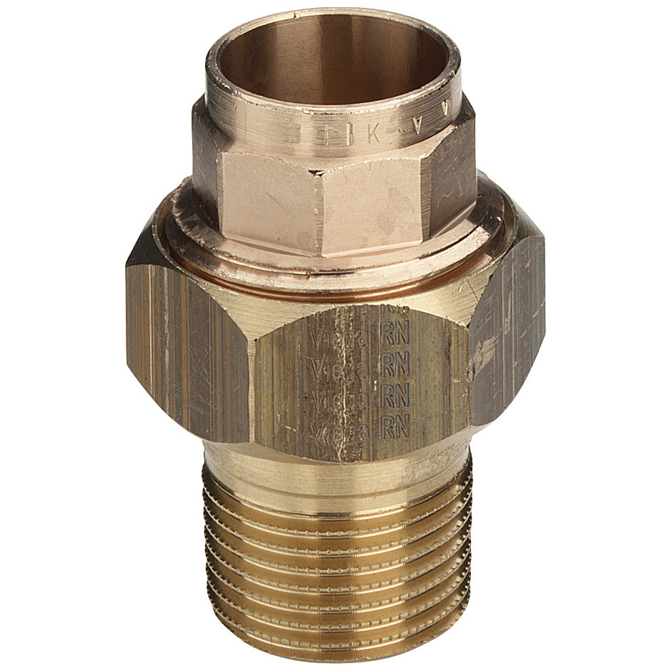 Viega Rotguss Rohrverschraubung 94331 G 22x3-4 Flachdichtung Messing Lötanschluss 112967