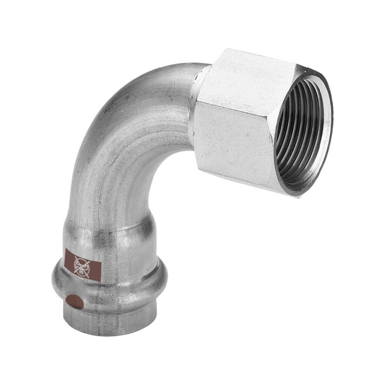 Viega Bogen Temponox 812539 22 mm x Rp 3/4 90Grad Stahl nicht rostend SC-Contur EPDM