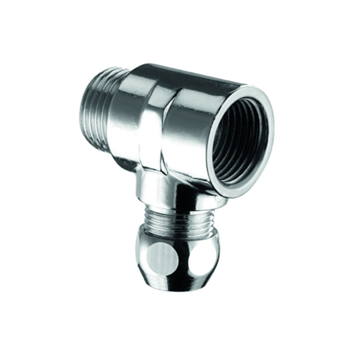 Schell T-Stück Quetschverschraubung 1-2x10 chrom Messing DN 15 G 1-2 AG IG 270060699