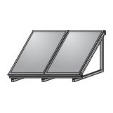 WOLF AluFlex-U Aufstellgerüst Hochformat 2 Kollektoren F3-1 CFK-1 Montageschienen 2m 2484083