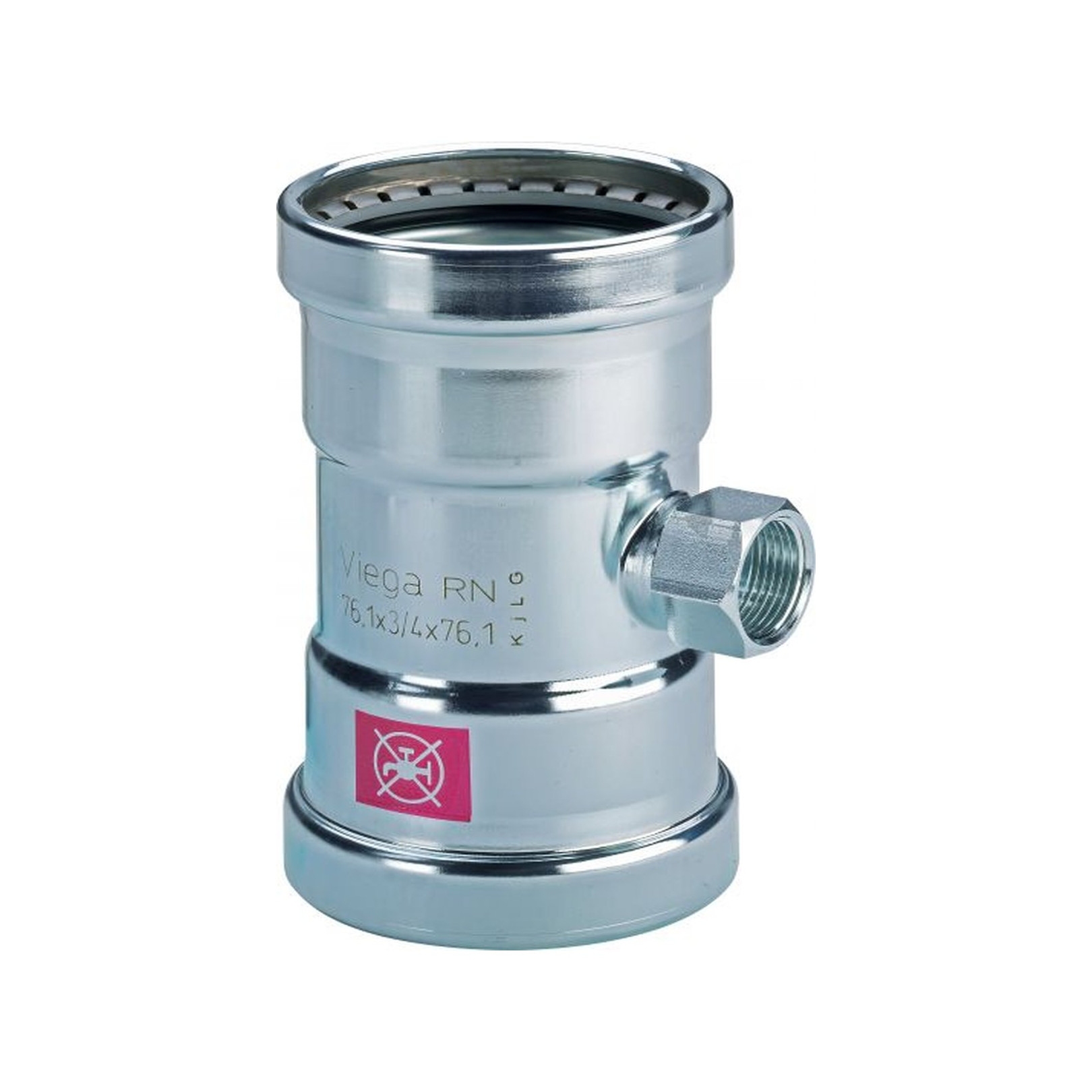 Viega Prestabo XL T-Stück 1117.2XL 108-0x3-4x108-0 unlegierter Stahl SC-Contur 598099