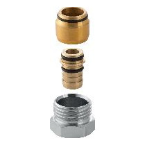 Geberit Anschlussverschraubung FlowFit 16 mm 1/2 Zoll Außengewinde Messing CW617N Set 2 Stück 619267221