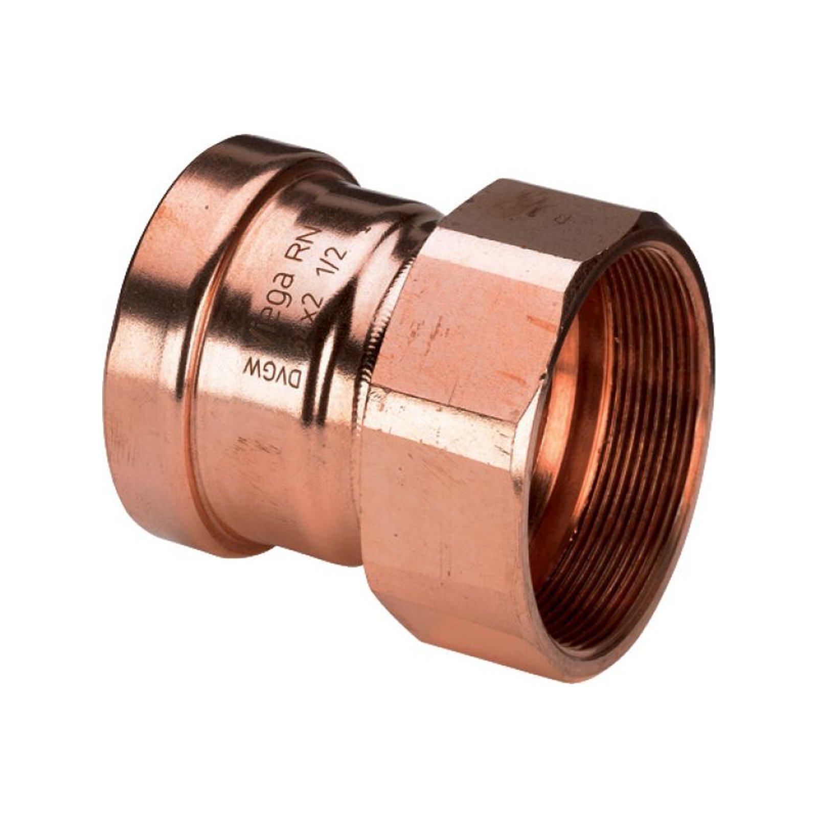 Uebergangsstueck VIEGA 2412XL 64,0x21/2 577667,a.Kupfer,m.Mehrk. u.IG, f.Wasser