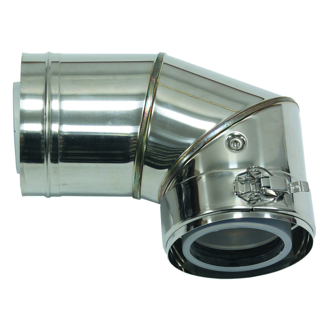 Vaillant Bogen 87 Grad Abgassystem Fassadenverlegung konzentrisch 80/125 mm PP Edelstahl KlemmSchelle 0020042756