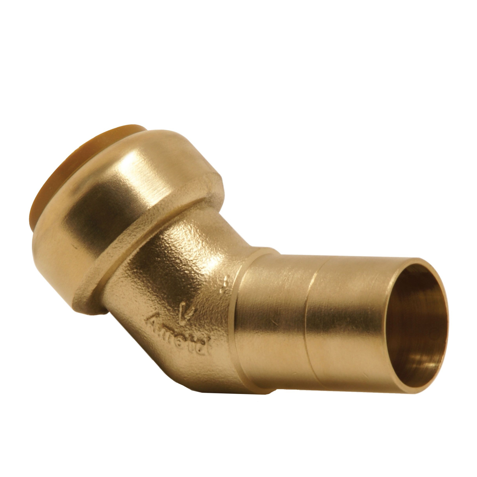 VSH Seppelfrickeke Steckfitting Steck-Winkel 45 Grad Tectite Classic T21S 15x15 mm Messing DVGW 10 Stück 4753012
