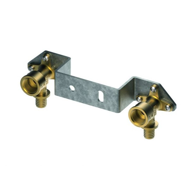 TECE Montageeinheit TECEflex Wandscheiben 150mm 16xRp1/2 Siliziumbronze verzinkter Stahl 720550