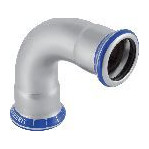 Geberit Mapress Edelstahl Bogen 90Grad d108 Pressfitting CIIR Dichtring Pressindikator 31111