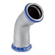 Geberit Mapress Edelstahl Bogen 45Grad d88 Pressfitting CIIR Dichtring 32610