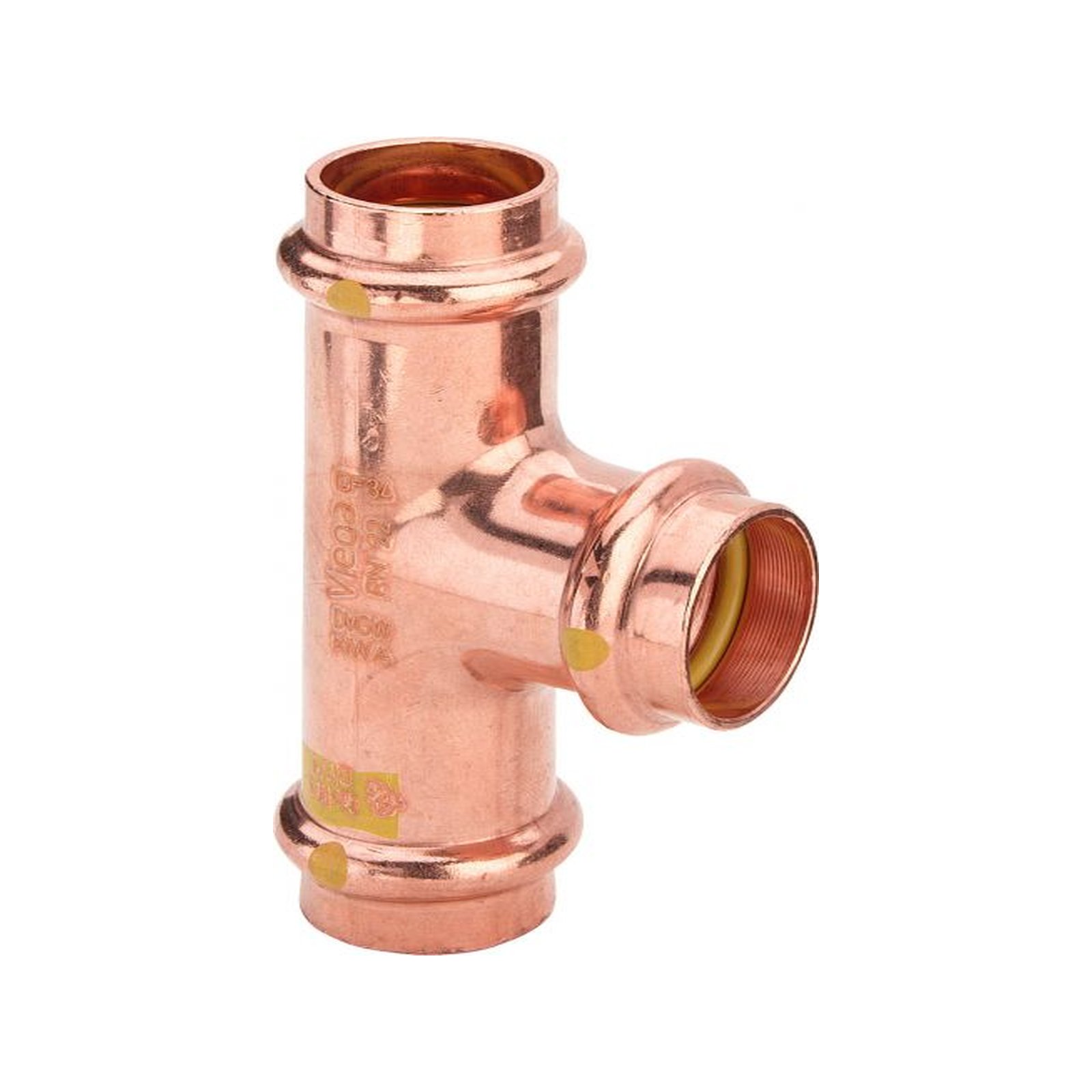 Viega Profipress G T-Stück 2618 54x42x54 mm Kupfer Gas SC-Contur HNBR Dichtelemente 346119