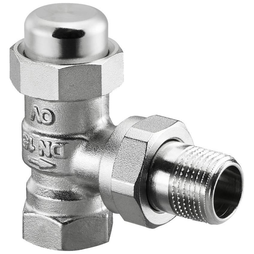 Oventrop Heizungszubehör HK-Verschraubung Combi LR DN25 1 Zoll PN10 Messing Eck vernickelt 1027568