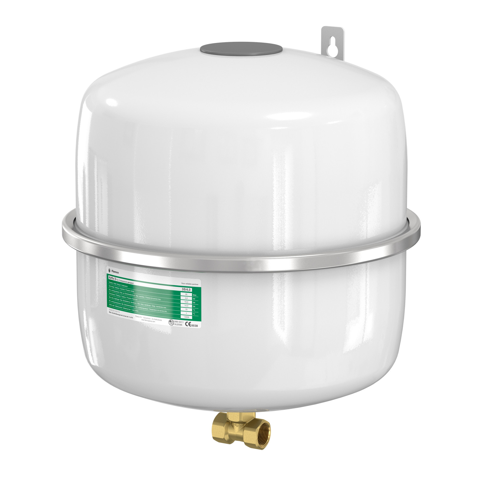Flamco Airfix D 35 Ausdehnungsgefäss 35l 8bar weiss 14659