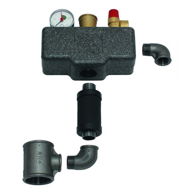 Vaillant Kesselsicherheitsgruppe ecoCRAFT3 200 kW Manometer Schnellentluefter Sicherheitsventil 3 bar 0020060829