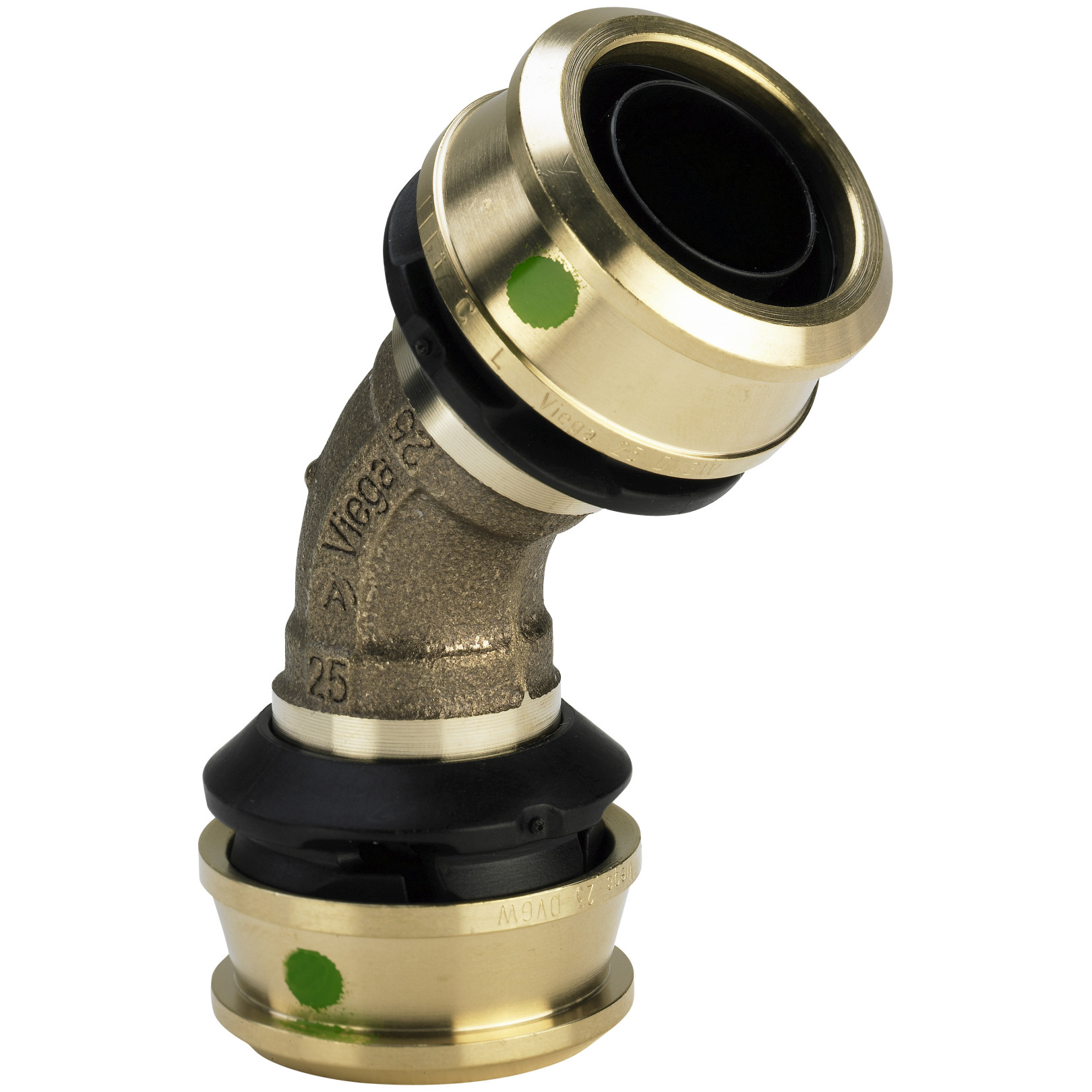 Viega Bogen Raxofix 5326 45 Grad 63mm Rotguss SC-Contur 647117