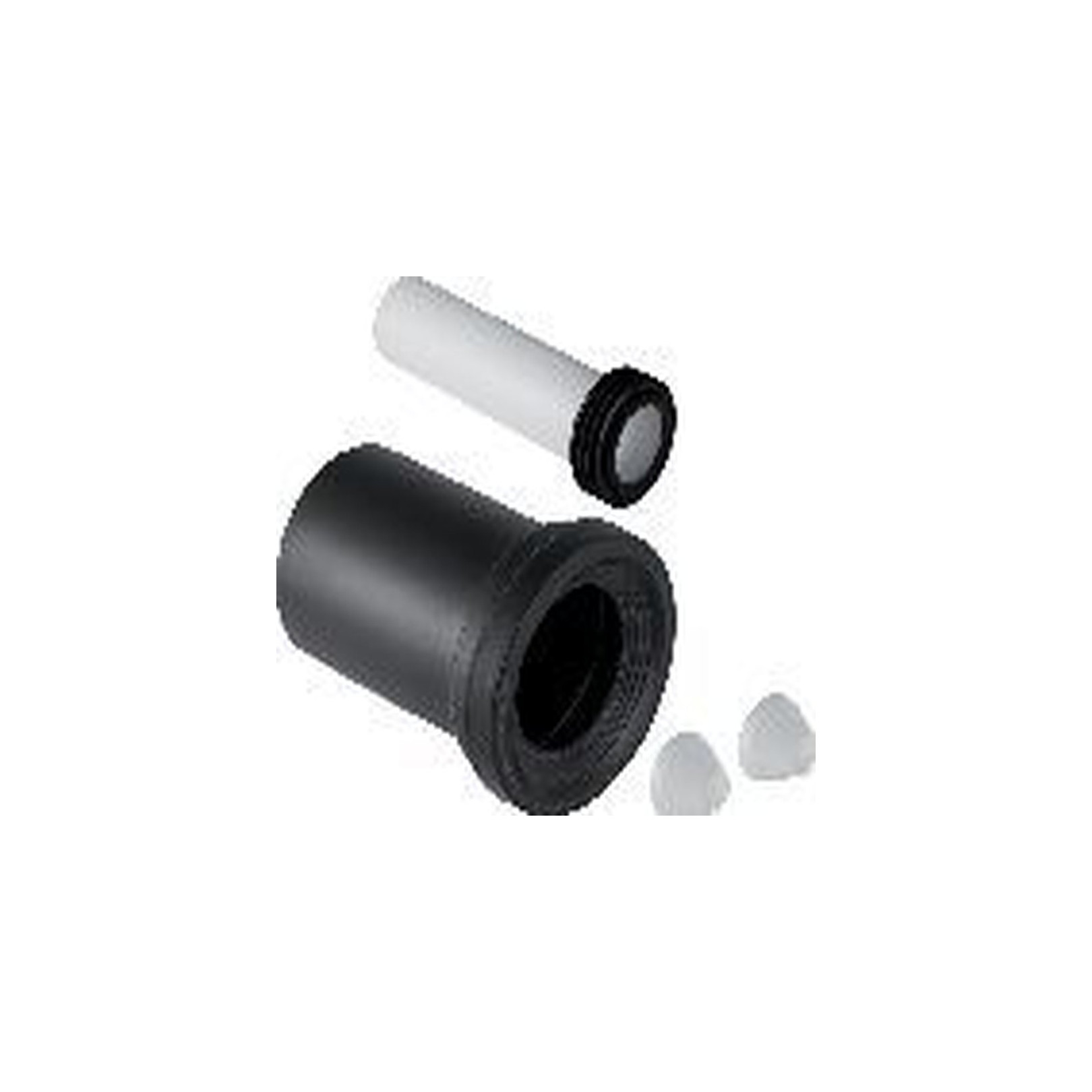 Geberit Wand-WC-Anschlussgarnitur Abgangstutzen 110 mm Länge 185 mm 2 Deckkappen PE PP 152422461