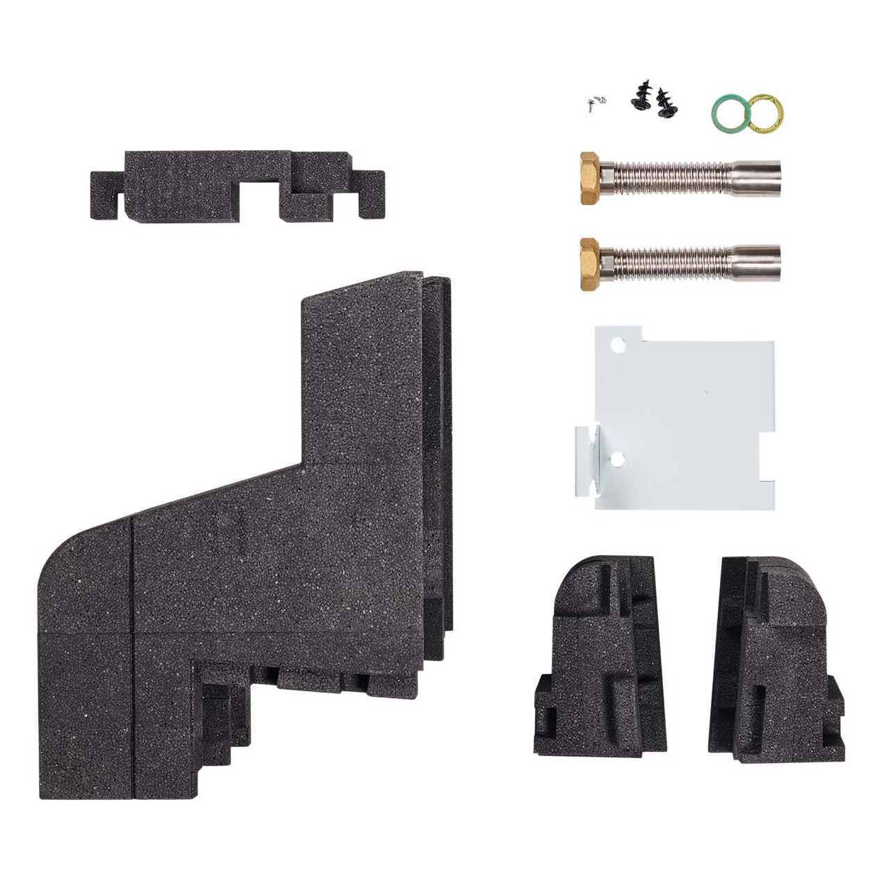 Vaillant Montageset Wandanschluss GEG konforme Dämmschale Edelstahlwellrohr 125 mm Glattrohr 35 mm EPP-Gehäuse 0010027974