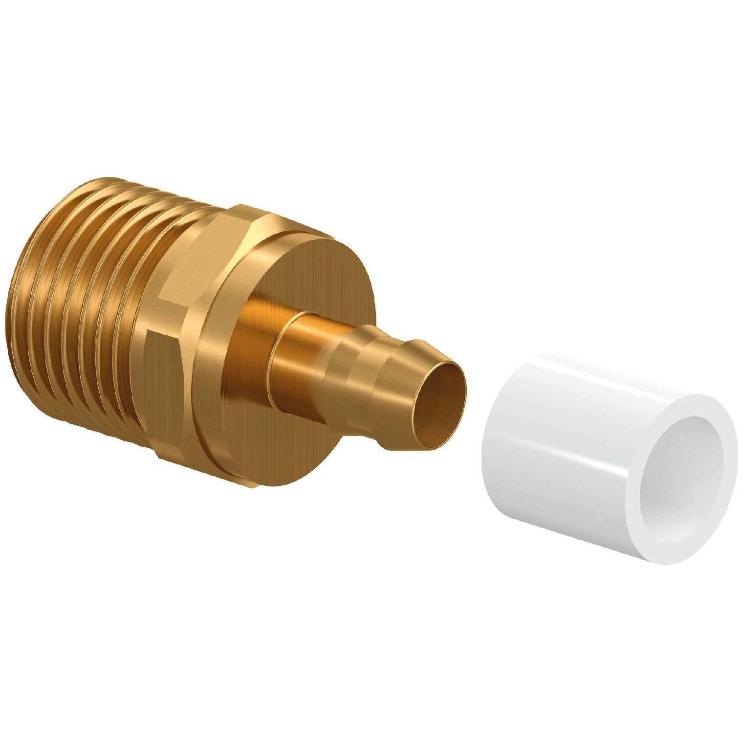 Uponor Minitec Übergangsnippel 9,9-R1-2MT Messing Q-E-Ring 1005265