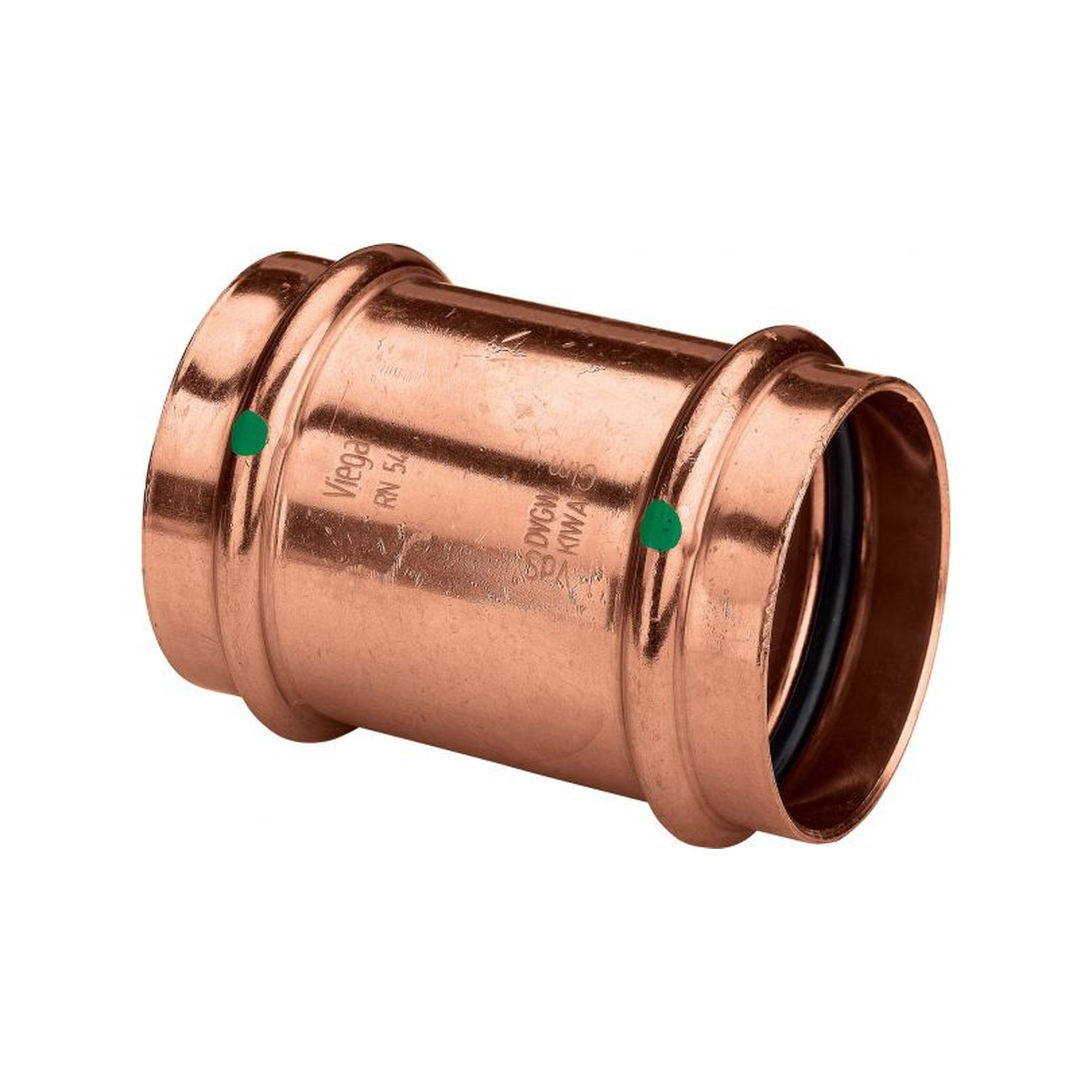 Viega Pressfitting Kupfer Schiebemuffe Profipress 2415.3 35 mm SC-Contur EPDM DVGW 461294