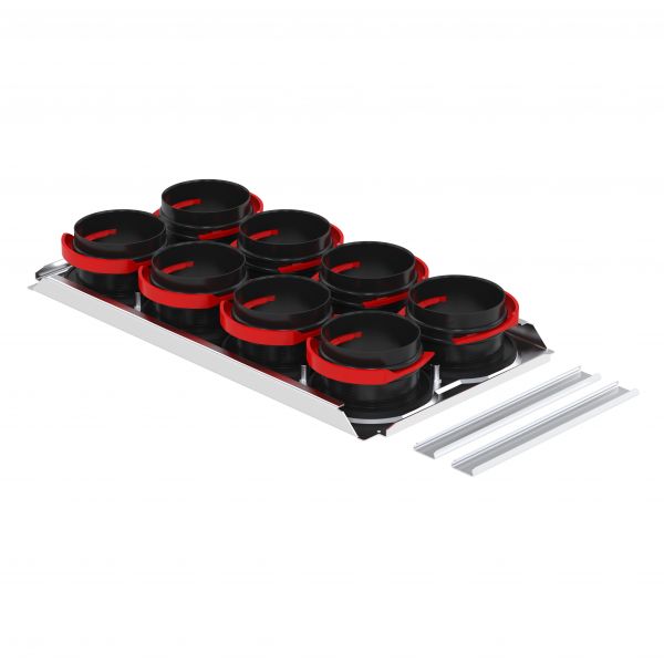 Zehnder Montageplatte ComfoWell CW420 8x DN75P 420x230x40 RapidLock Stahlblech 990323621