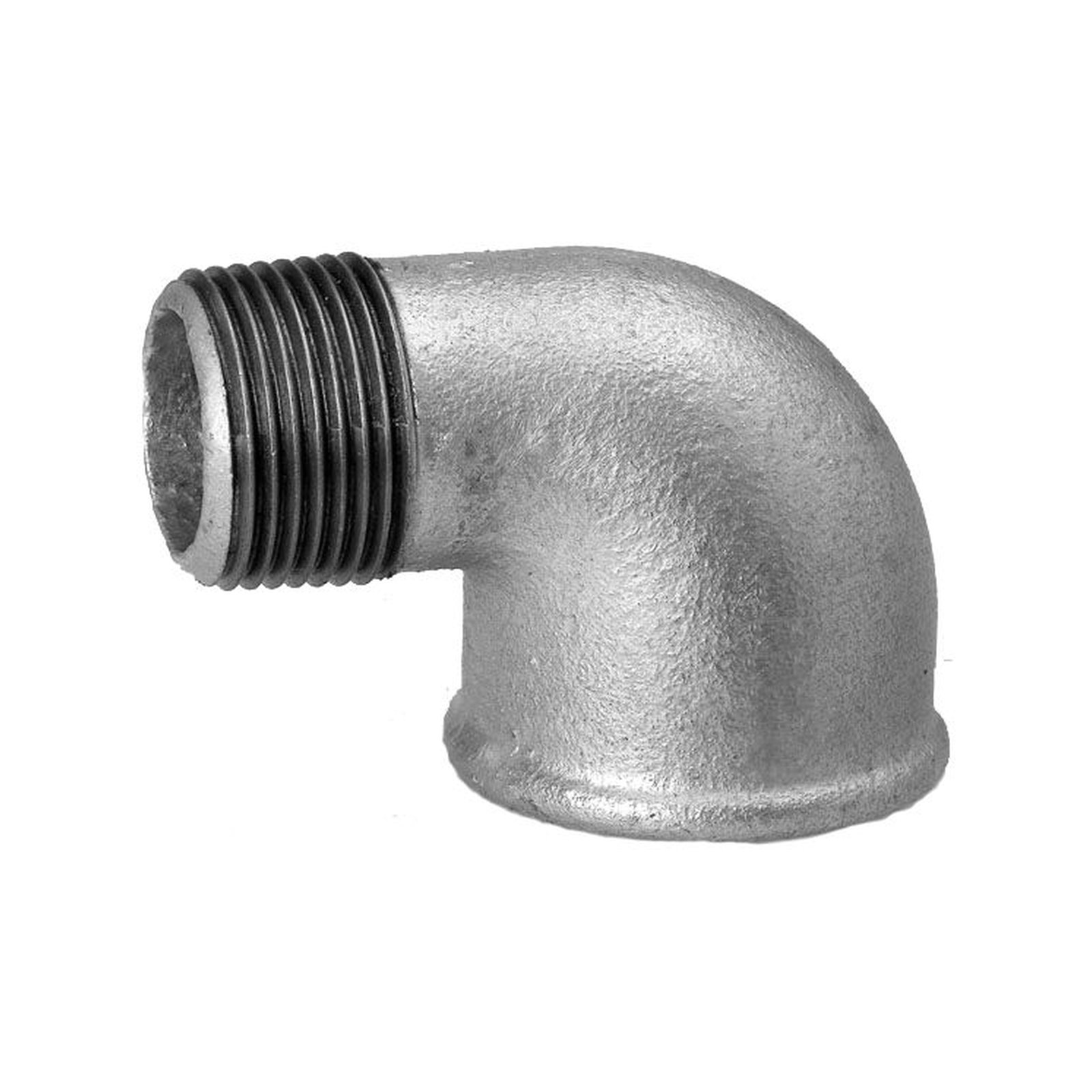 Temperguss-Winkel Nr.92 2" 90 Grad, mit I/A, verzinkt