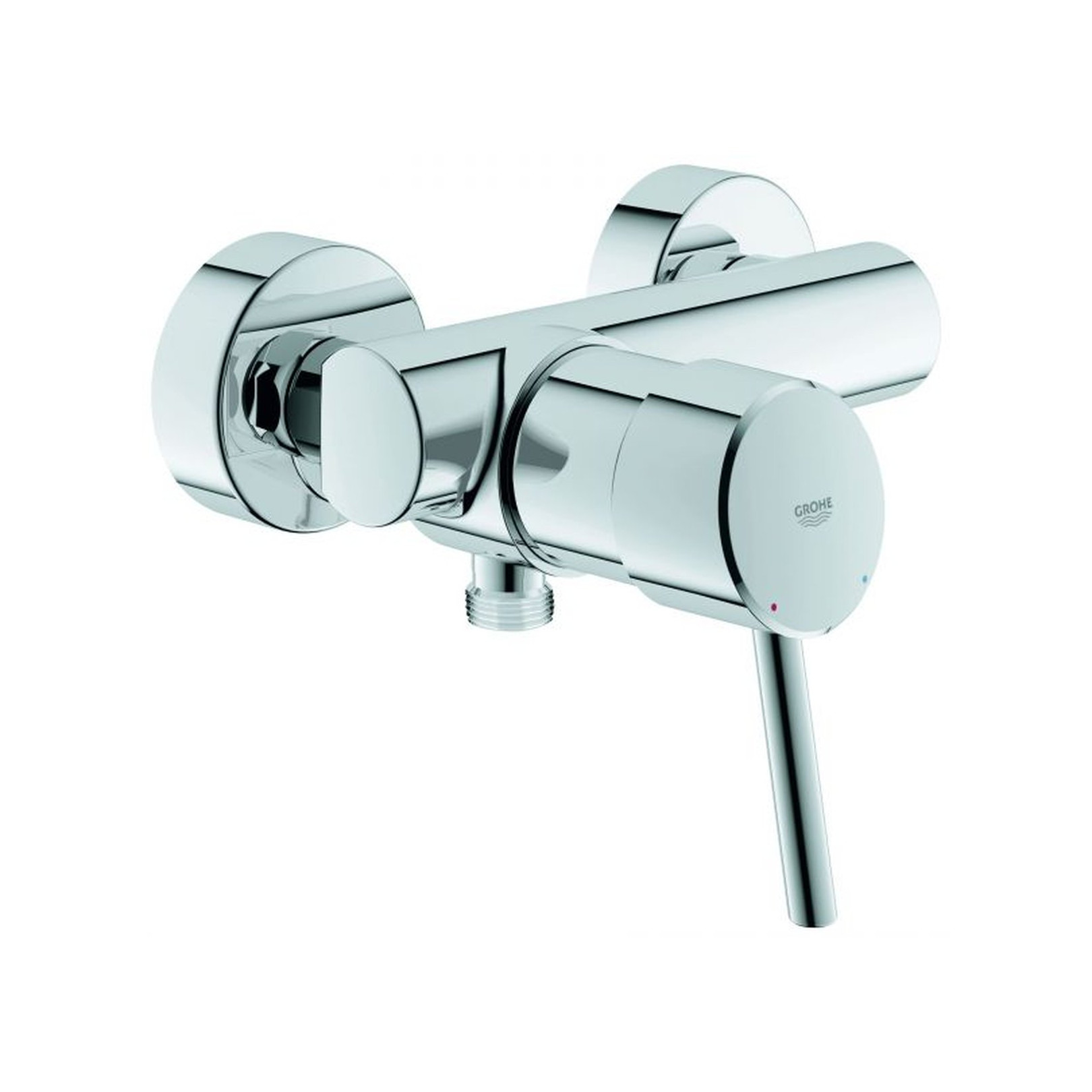 Grohe Brausebatterie Einhebel Concetto DN 15 Wandmontage Chrom SilkMove Rückflussverhinderer 32210001