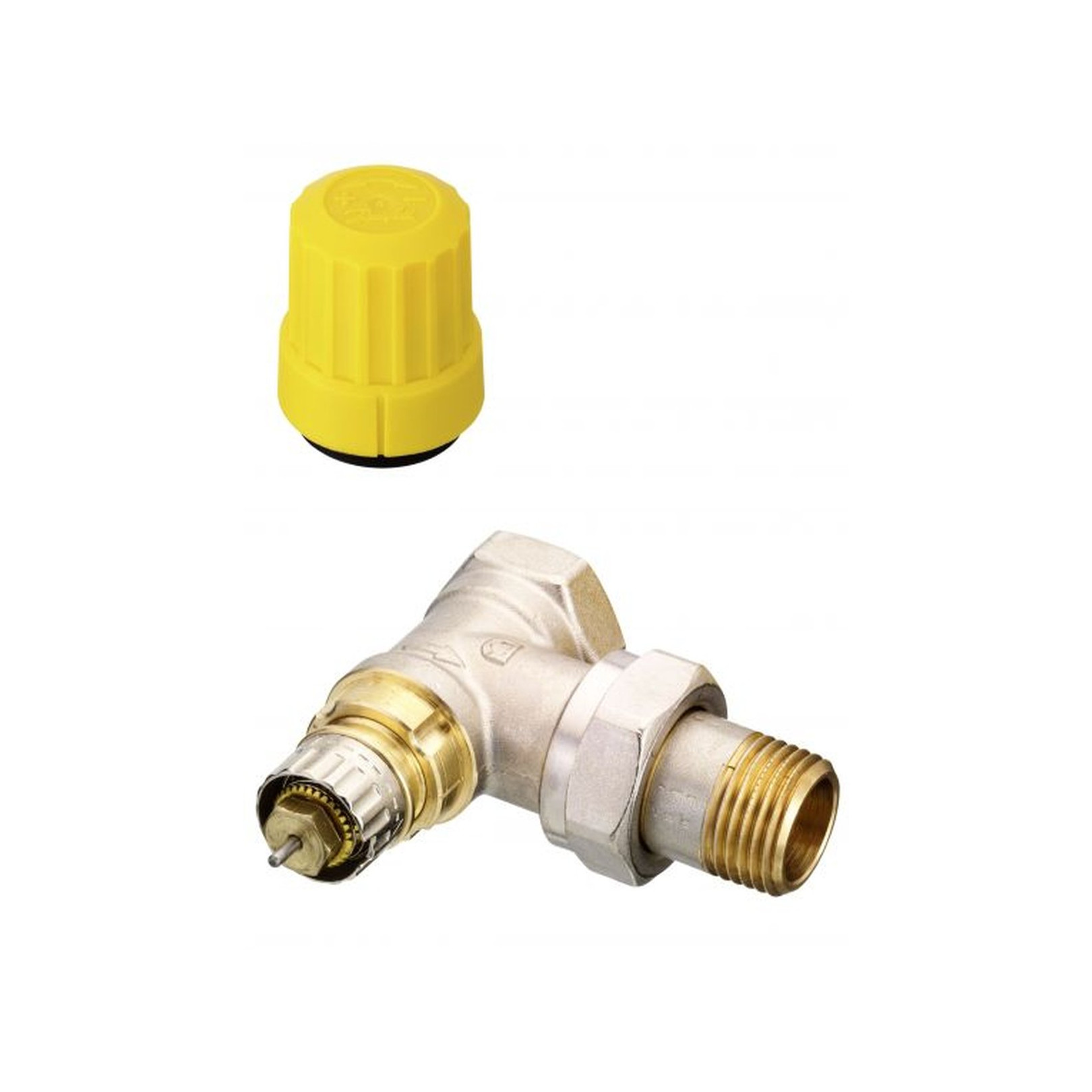 Danfoss Thermostatventil RA-UN15 Eckform DN15 1/2 Zoll voreinstellbar Messing vernickelt 013G3003